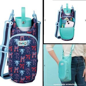 Swig Life Blue Water Bottle with Carrier